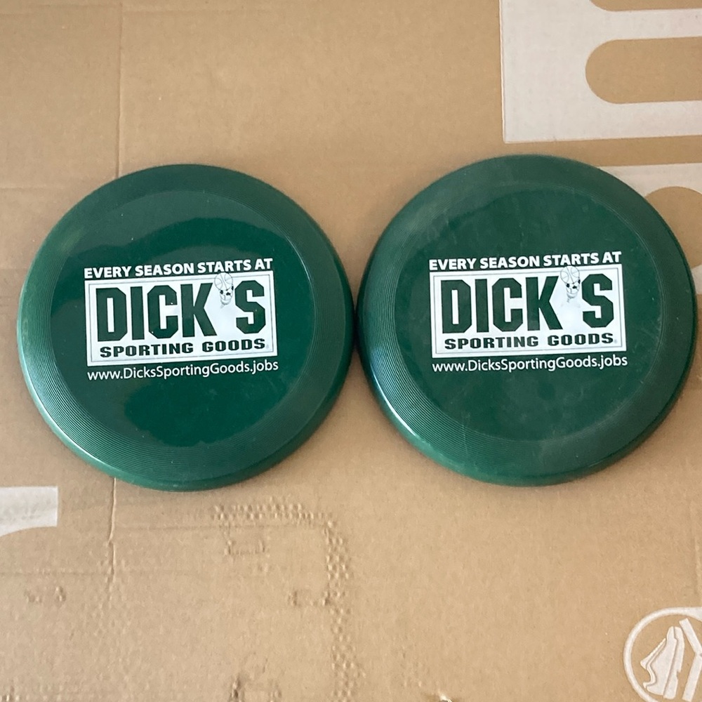 Green Dick's Sporting Goods Frisbees